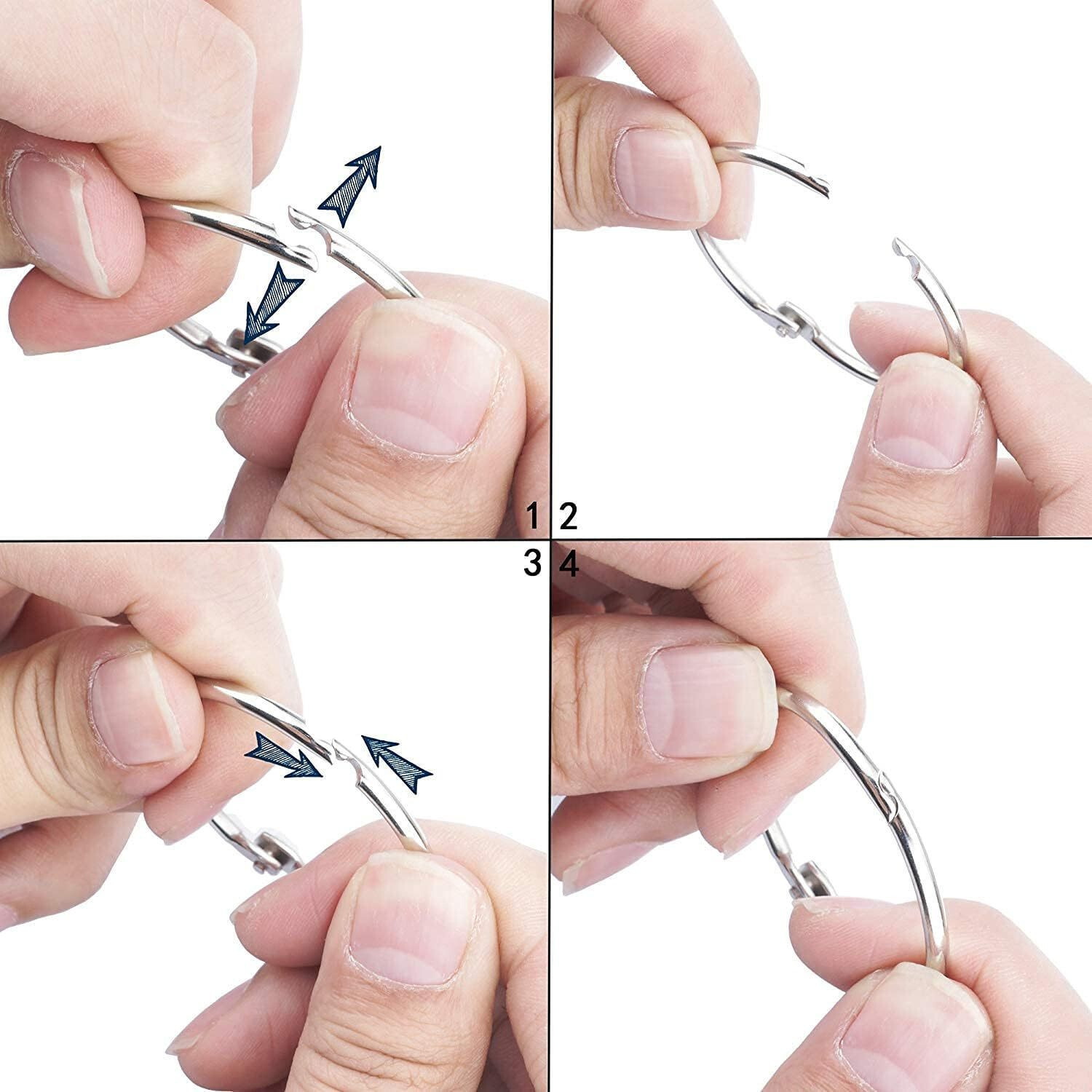 12/24/36 Pack 1.8 inch Rust-Proof Openable Shower Curtain Rings