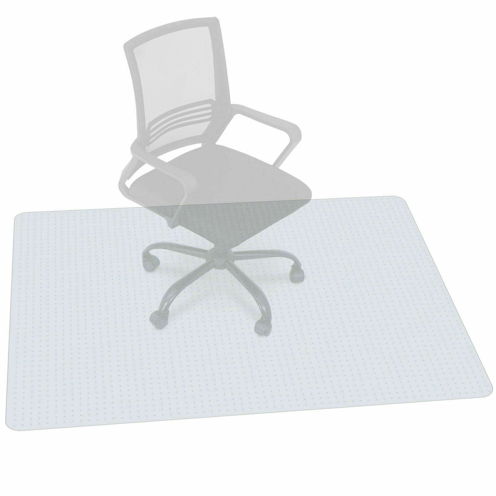 60.2X46.4 Inch Home Office Chair Mat PVC Floor Studded Back For Pile Carpet