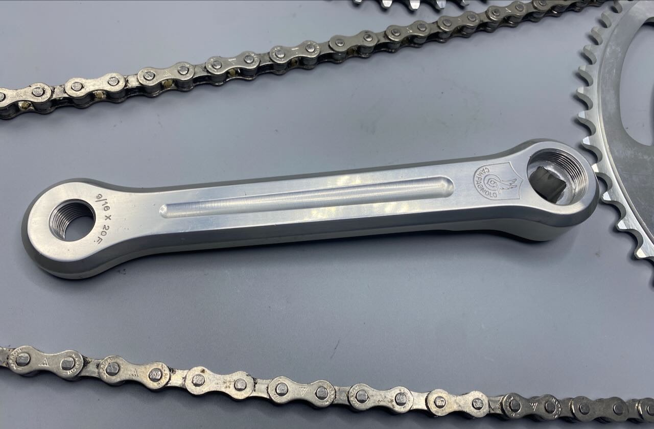 Campagnolo Pista Track Drivetrain NOS & Used 165 mm 1/8" wide