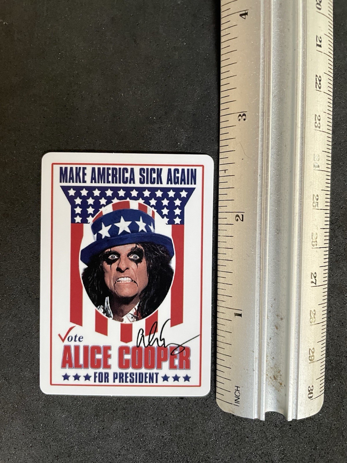 Alice Cooper Sticker Vote 70s Classic Rock Icon MI Welcome Nightmare New!