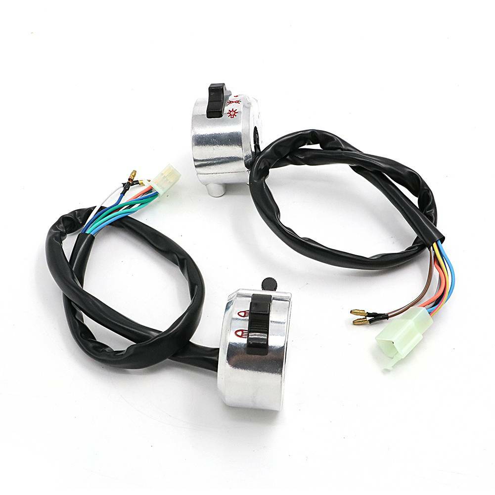 7/8" Motorcycle Chrome Handlebar Horn Turn Signal Light Switch Control Universal