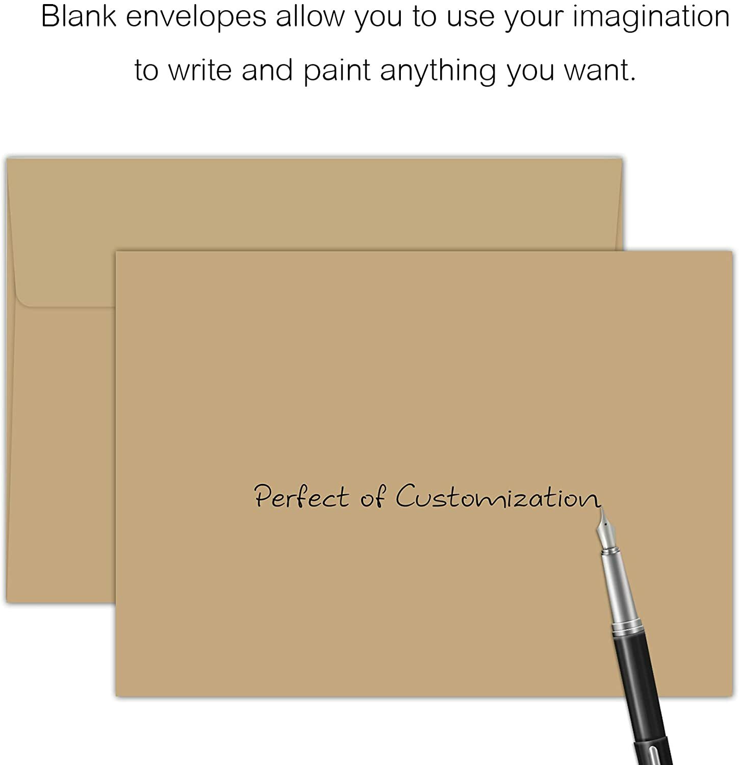 Brown Kraft Envelopes 5x7 A7 5.25x7.25 Self Seal Invitation Envelope 50PK 115g