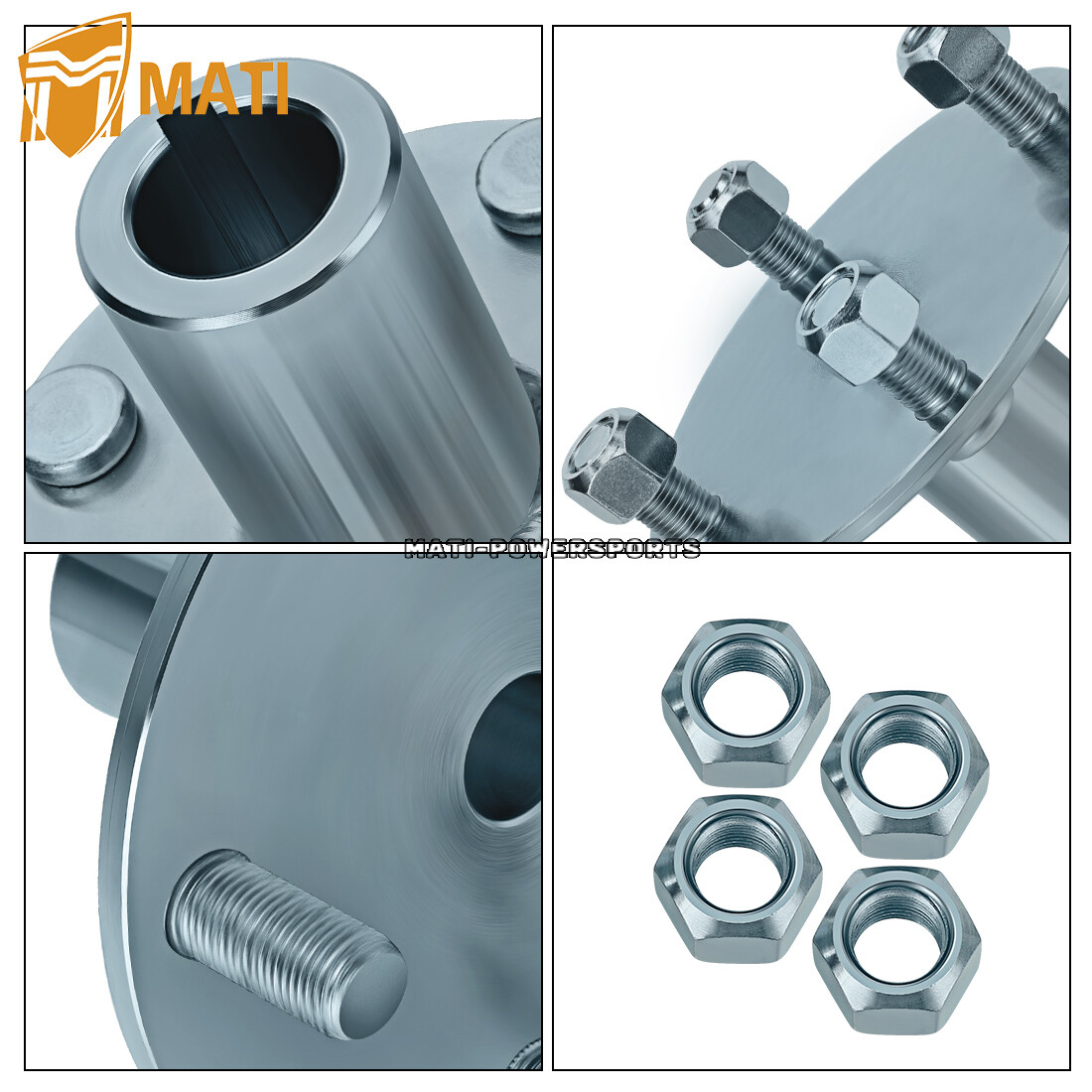 4 Lug 1" Live Axle Adapter Hub for Go Kart Cart ATV Quad Trailer - 4" x 4"