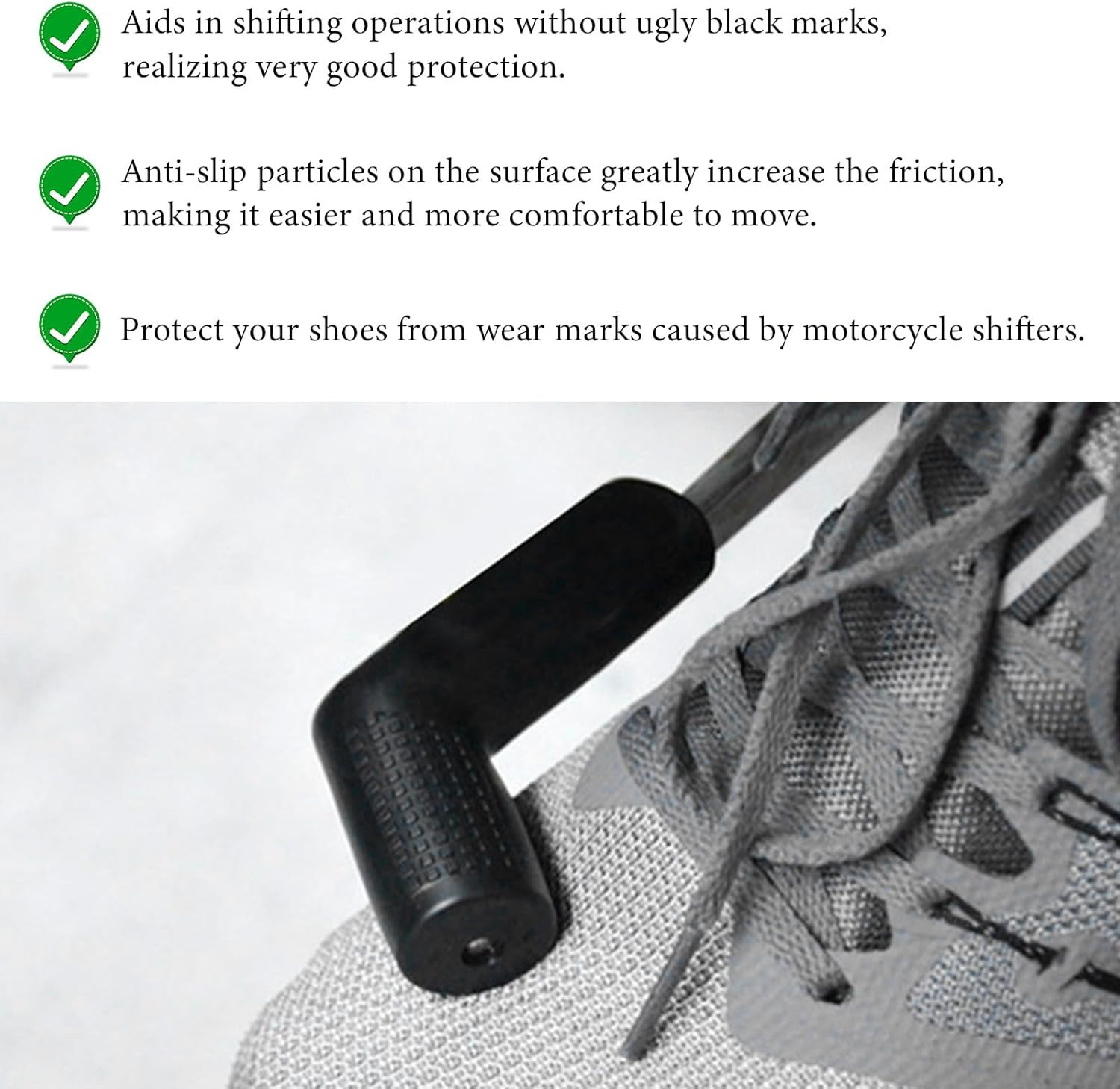 2PCS Motorcycle Rubber Gear Shift Lever Shoe Protector Universal Anti Black