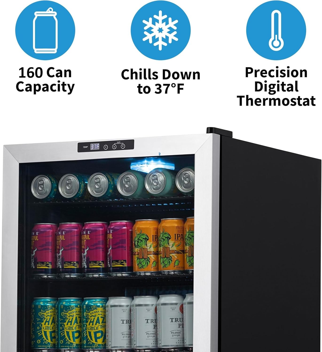 Newair NBC160SS00-RB Freestanding Beverage Fridge - Certified Refurbished