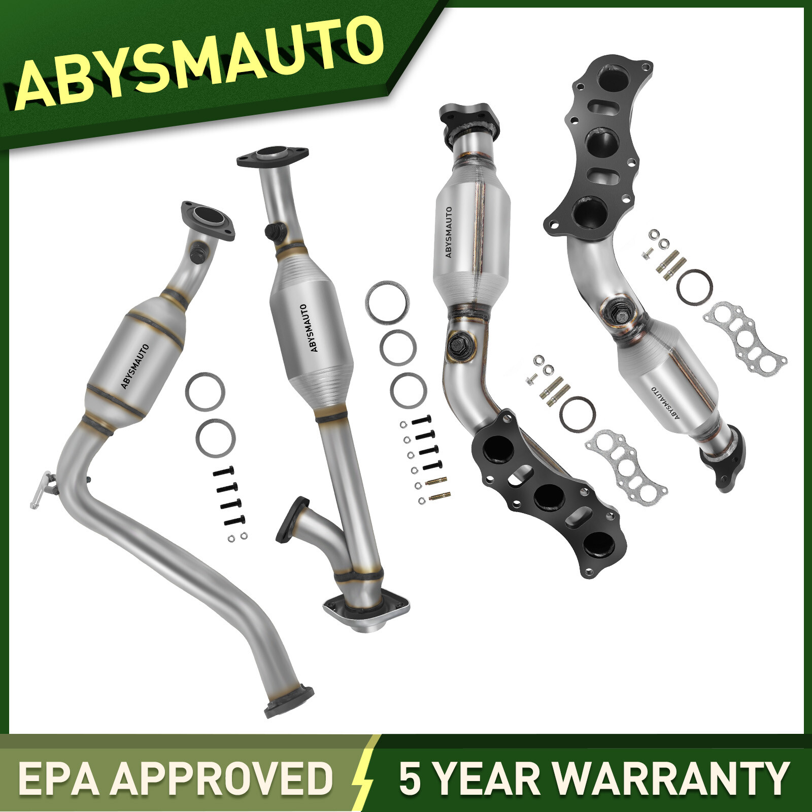 4x Catalytic Converters For 2003-2009 Toyota 4Runner 2007-2009 Toyota FJ Cruiser