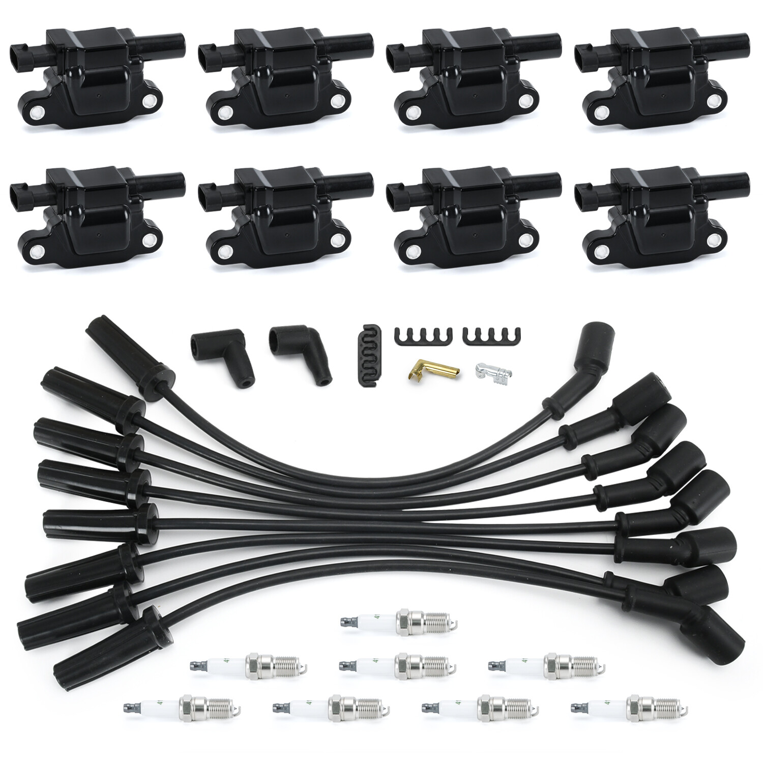 8X OEM AcDelco UF413 Ignition Coil & 41-962 Spark Plug & 9748GG Wire For GMC