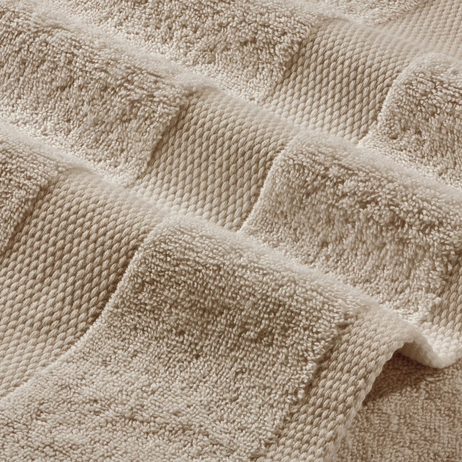 Hand Towels Cotton - Soft & Absorbent - 16x27 Inch - 12 Pack - Taupe Wealuxe