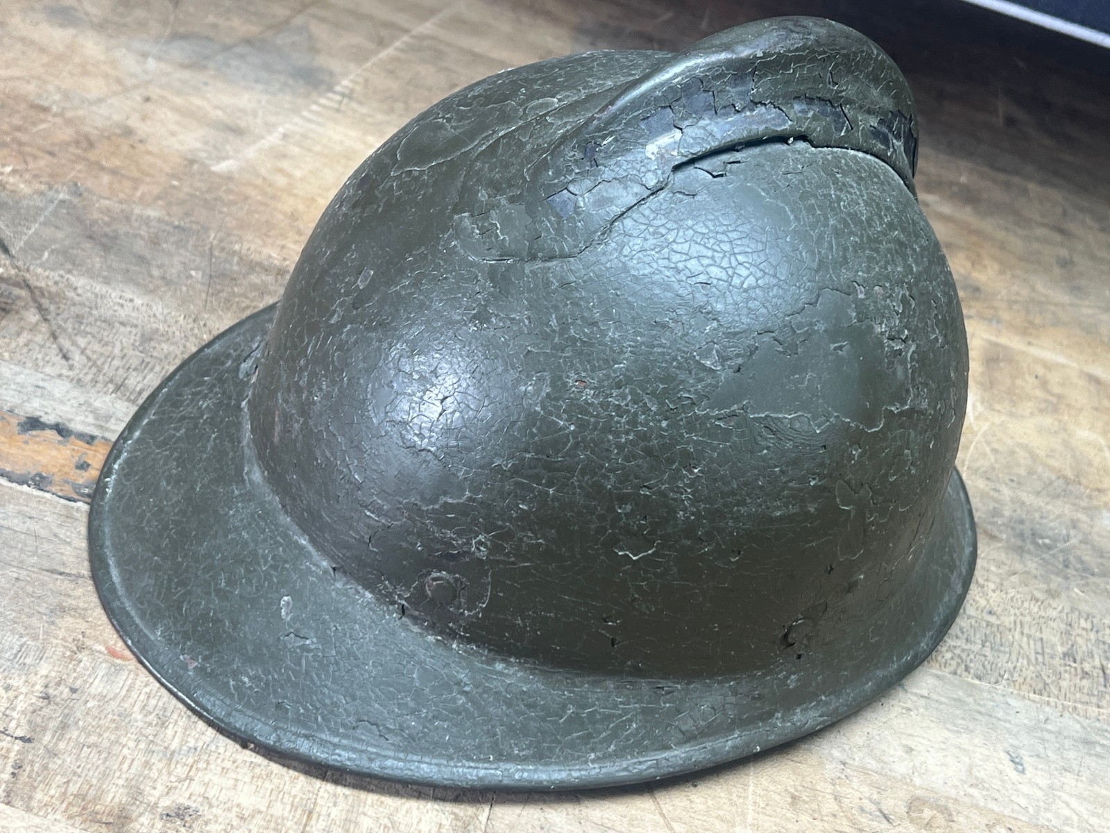 Original WWI French Adrian Helmet Adrian M1916 Italian chin strap