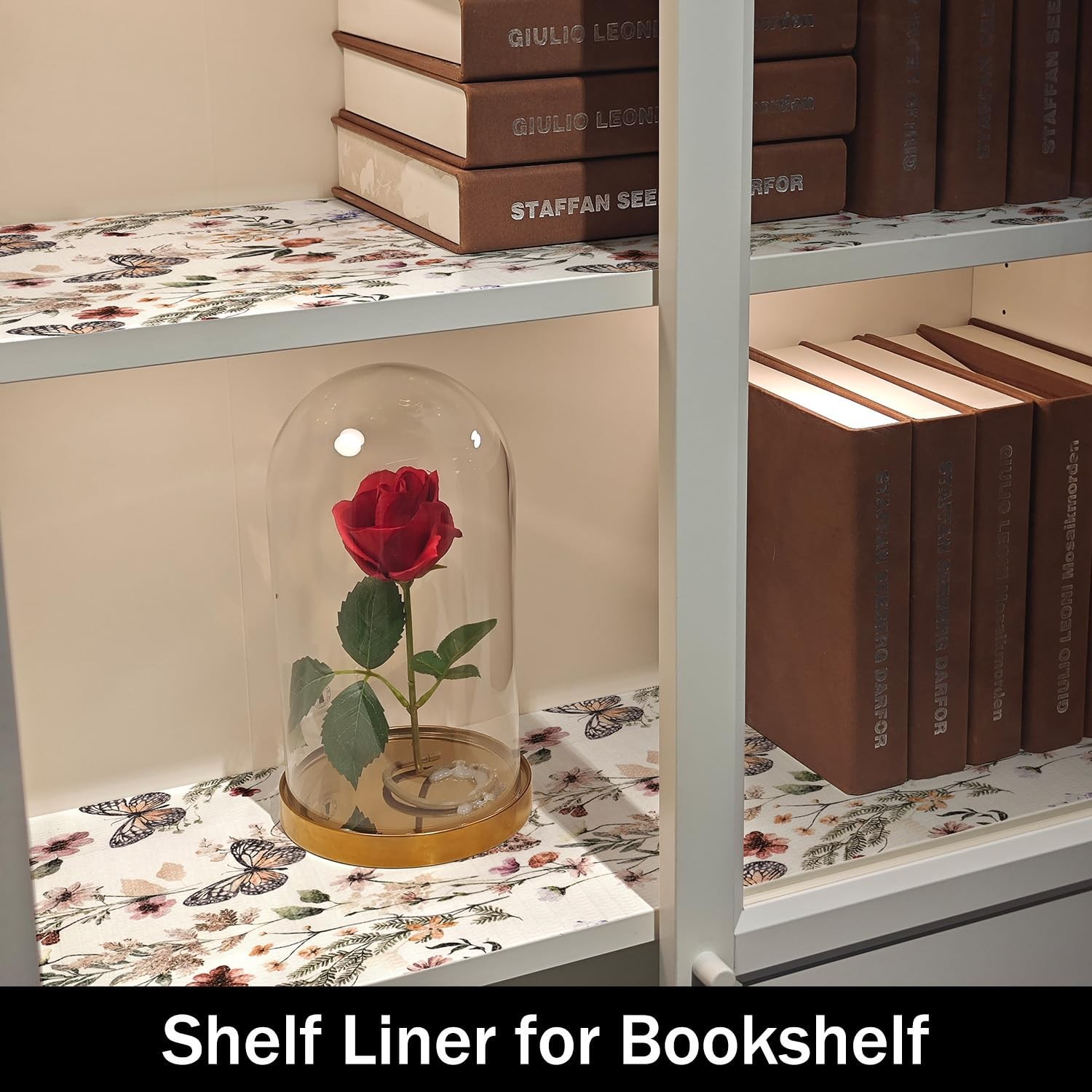 Floral Shelf Liners Non Adhesive and Strong Non-Slip Shelf and Drawer Liners ...