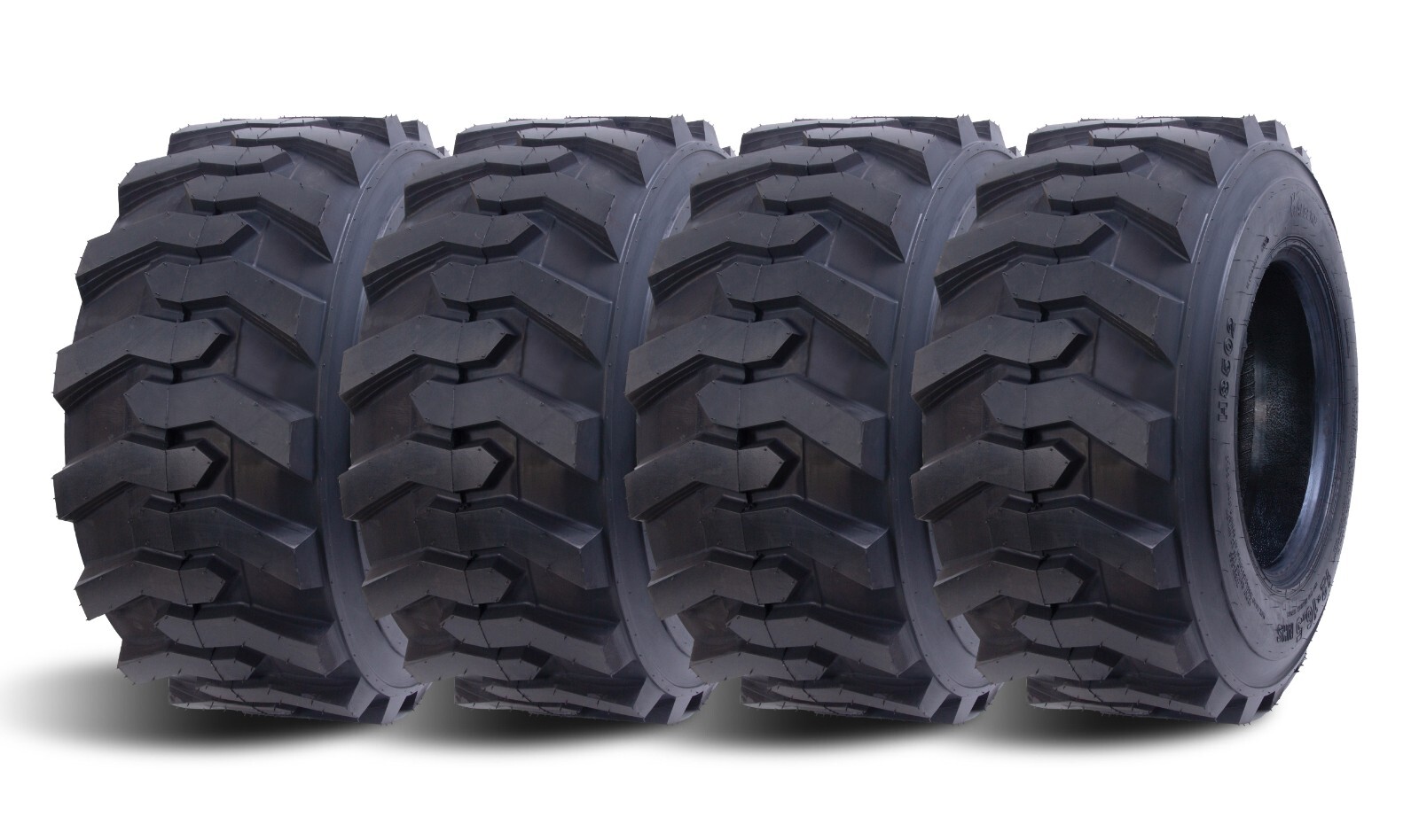 4-Pack 12-16.5 Skid Steer Tires SKS 12x16.5 Heavy Duty 12PR 50% Longer Wear Life