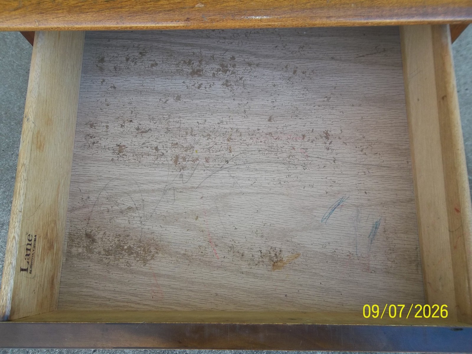 Vintage Lane Acclaim Andre Bus Mid Century MCM End Table with Drawer