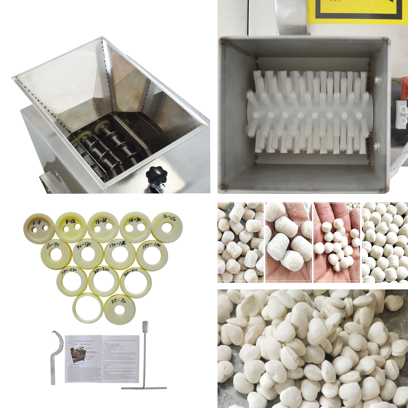 5g-500g 110V Dough Divider Machine Quantitative Cutter Roller Commercial 1500W