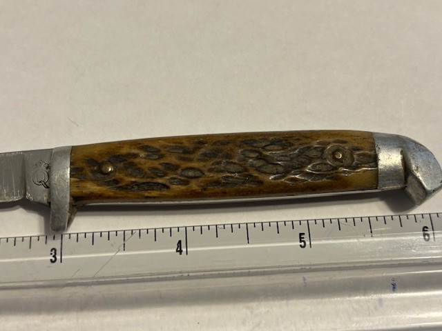Queen Cutlery 6” Jigged Handle Fixed Blade Knife Bird and Trout 1951 -54' era