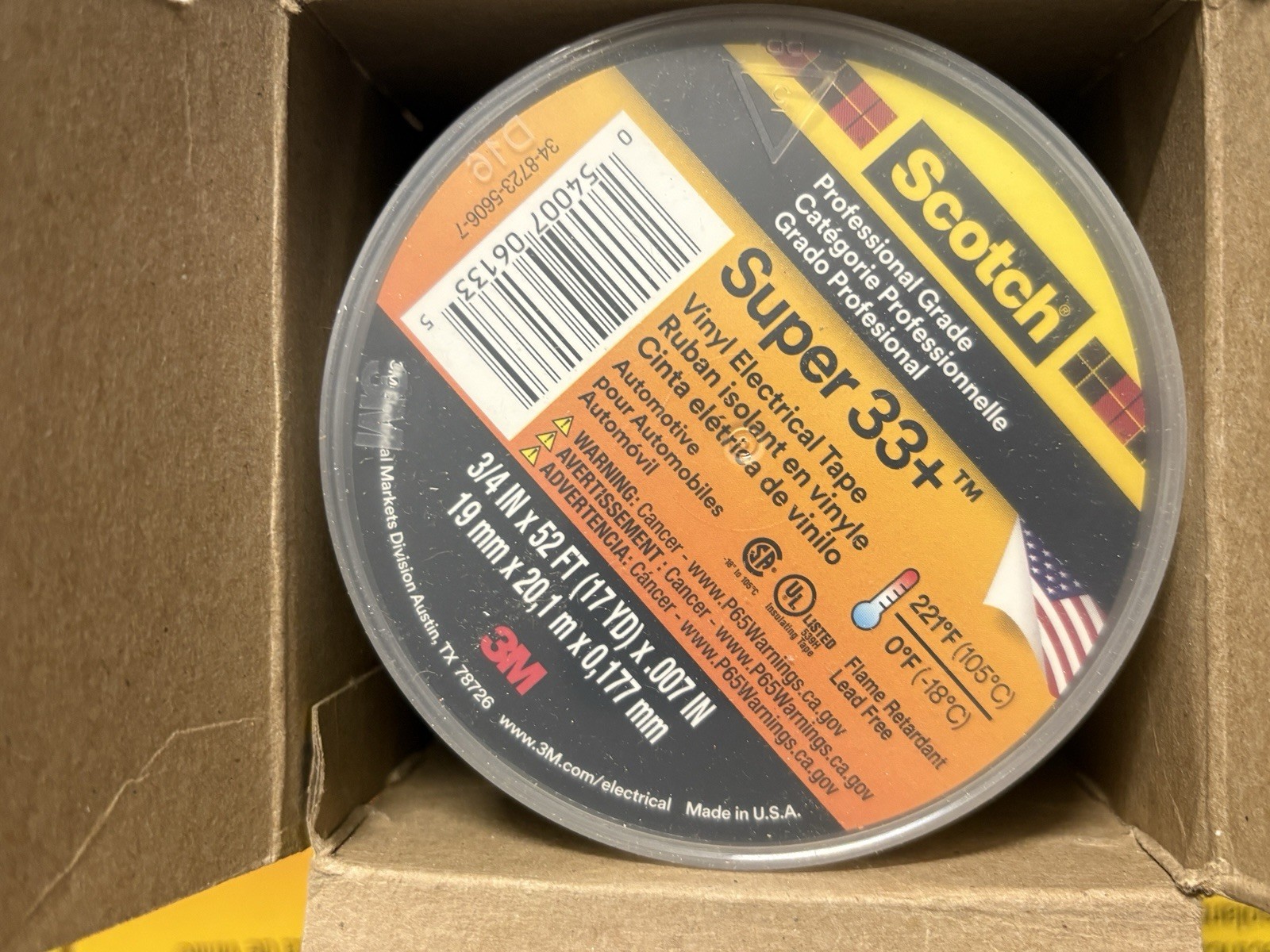 ✅100 Rolls ✅Scotch 3M Super 33+ Vinyl Electrical Tape 06133 ✅52ft ✅BLACK