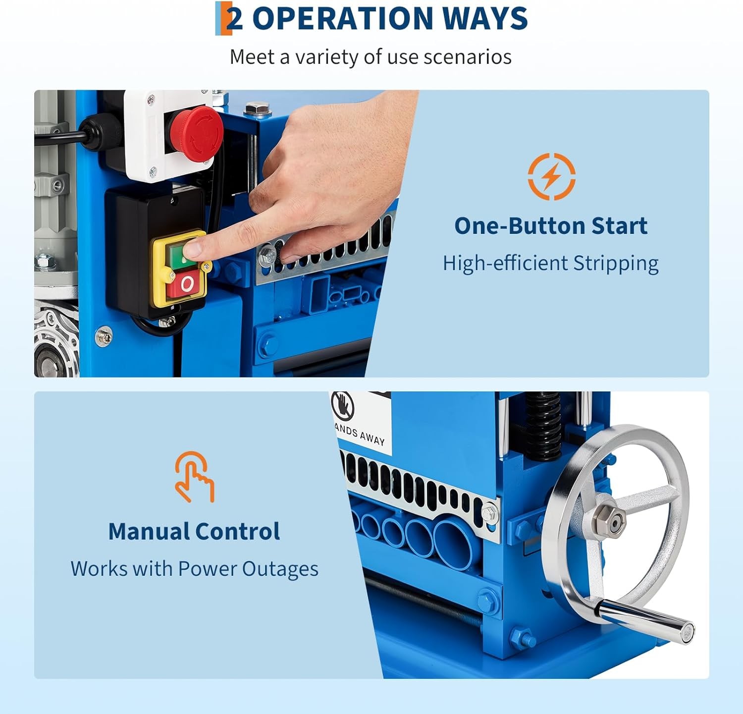 Electric Industrial Wire Scrap Cable Stripping Stripper Machine Portable 370W