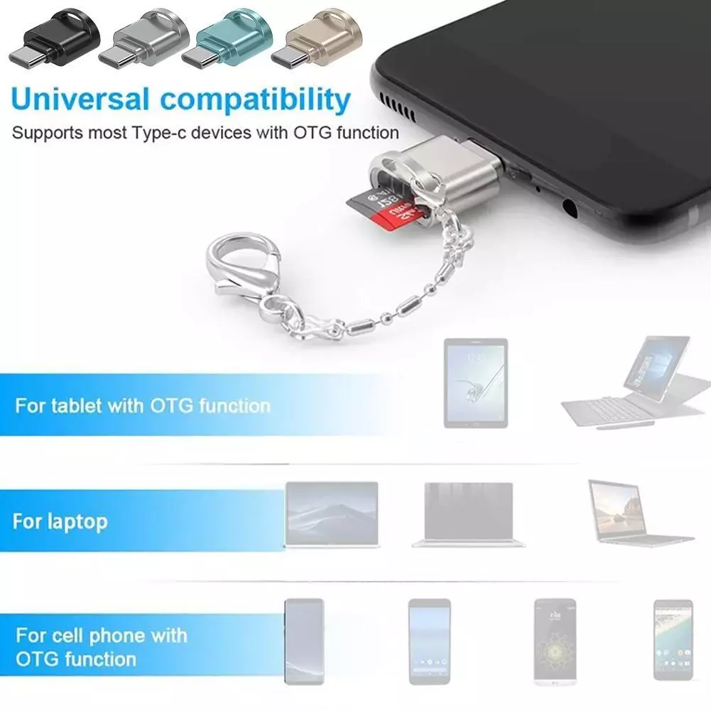 TypeC To Micro SD TF Card Reader OTG USB Adapter Converter For Samsung Phone Lot