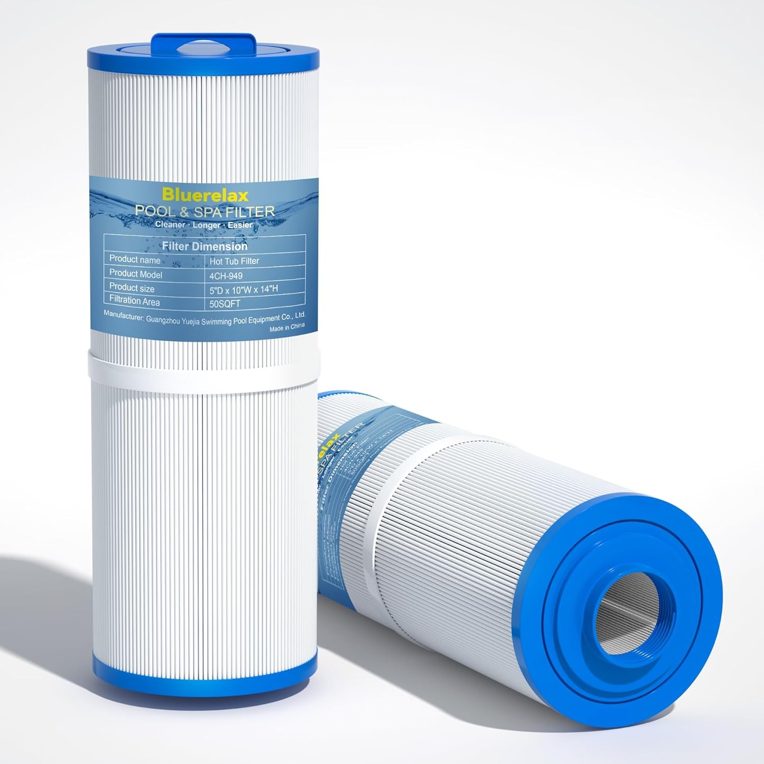 Hot Tub Filter Cartridge Replacement with Unicel 4CH-949 Filbur FC-0172 White