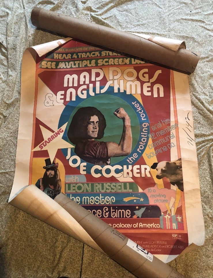 Joe Cocker Mad Dogs & Englishmen Original 1971 Concert Poster
