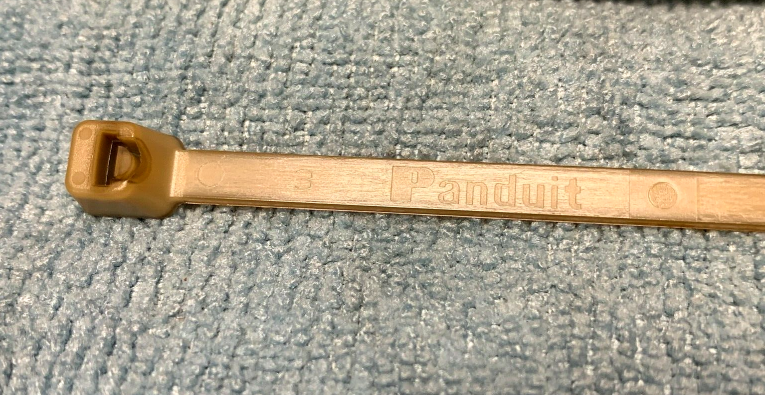 PEEK Cable Ties, High Heat 500F, 150lb, 7.4", Polyetheretherketone, Zip Tie, ea.