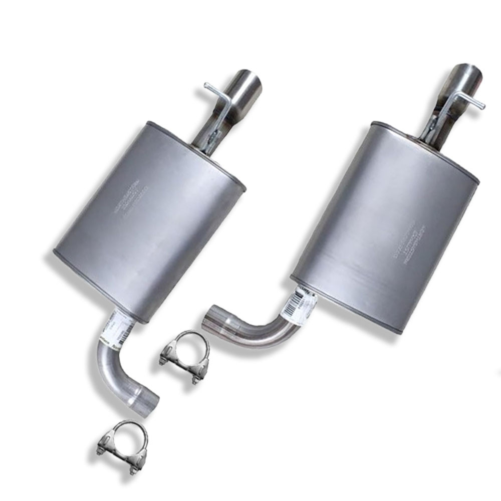Stainless Steel Pair of Exhaust Mufflers fits: 2011-2016 Ford Explorer 3.5L