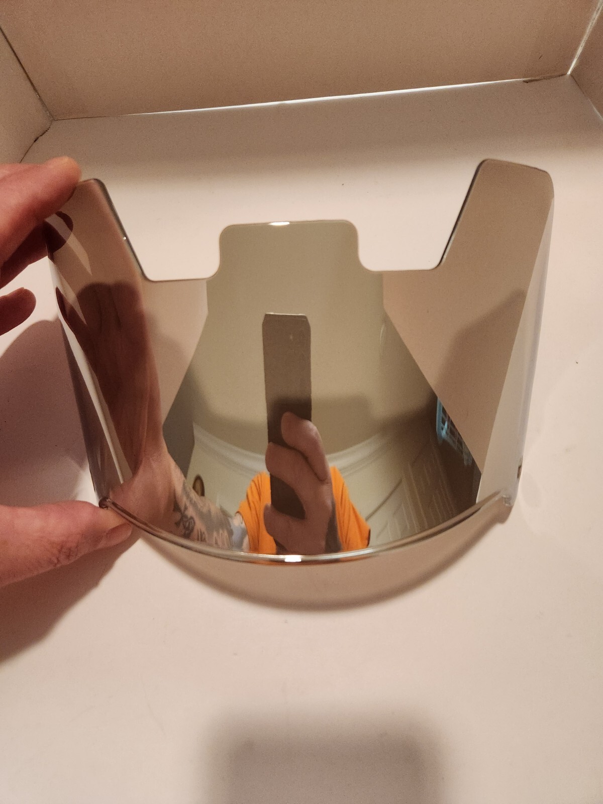 CLEAR SILVER/CHROME Full Size Football Helmet Visor, Eye Shield W/Quick Clips