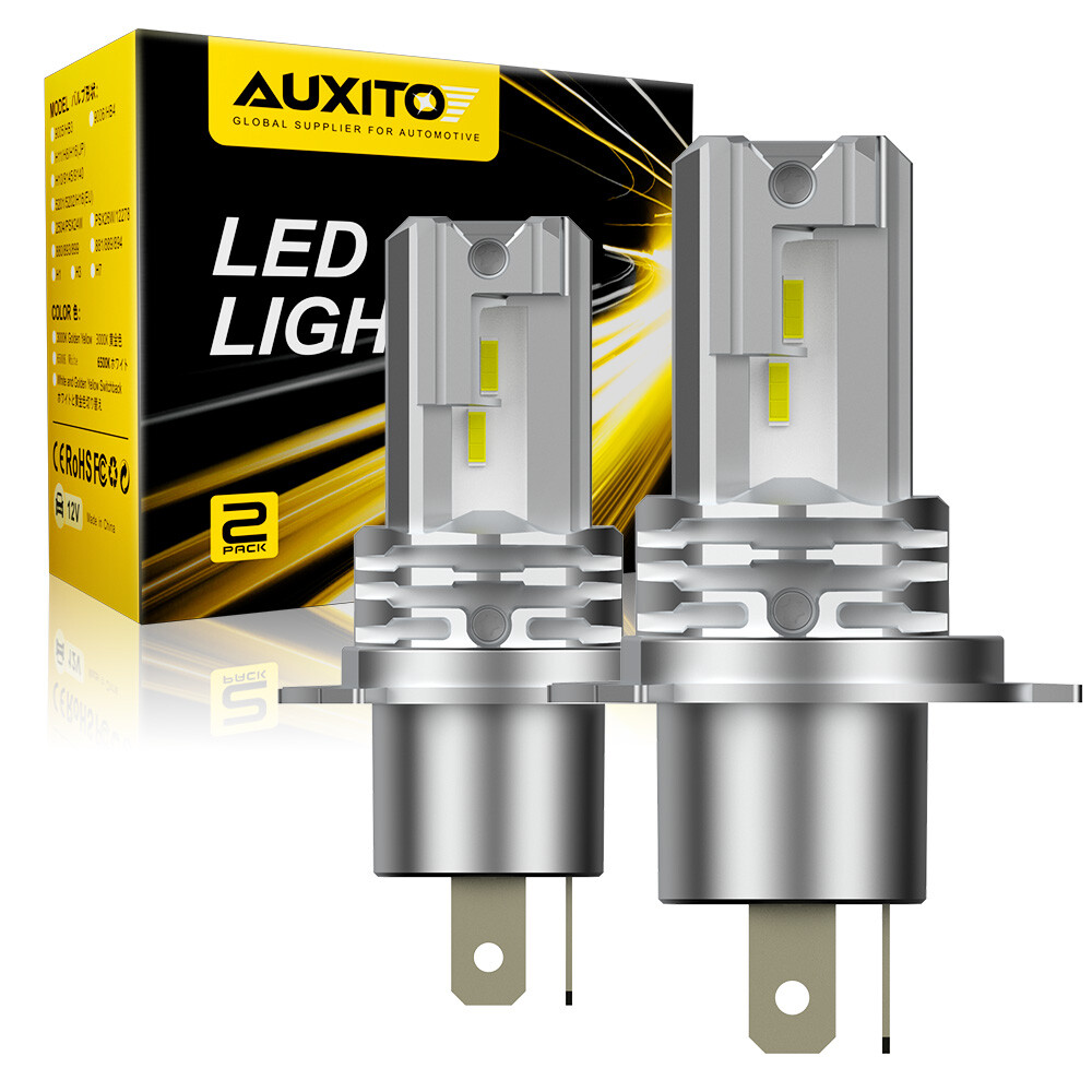 AUXITO 2x H4 9003 Super White 80000LM Kit LED Headlight Bulb High Low Beam Combo