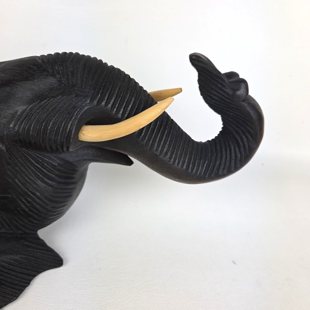 12” Wooden Thai Elephant Head Hand Carved Hanging Wall Home Decor Boho Gift