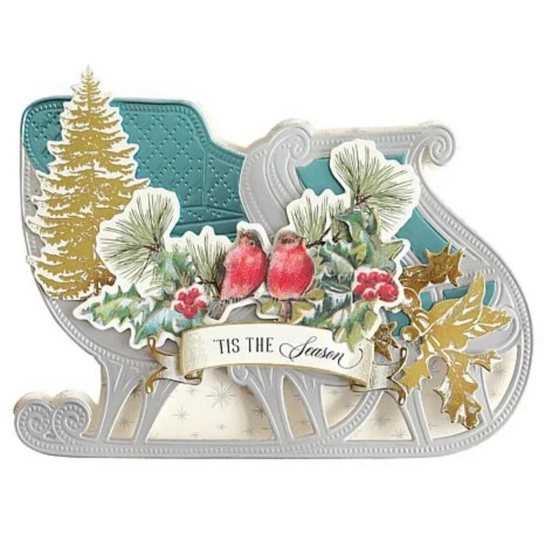 2 Anna Griffin Matte Foil Holiday Card Stock Set for Paper Craft Matte Foil Card