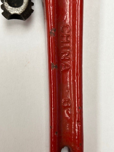 8" Heavy-Duty Straight Pipe Wrench - Made in China