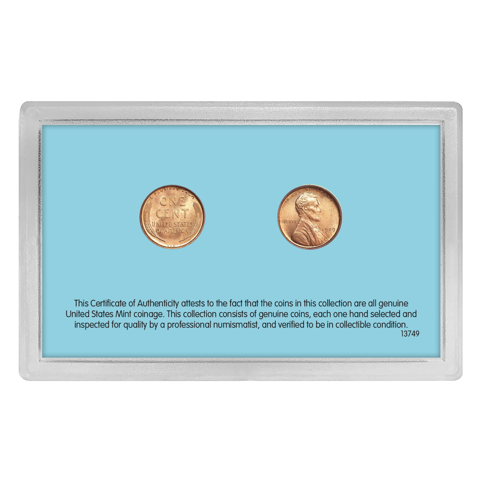 NEW 1909 and 1909 VDB “First-Year of Issue" Lincoln Wheat-Ear Pennies 13749