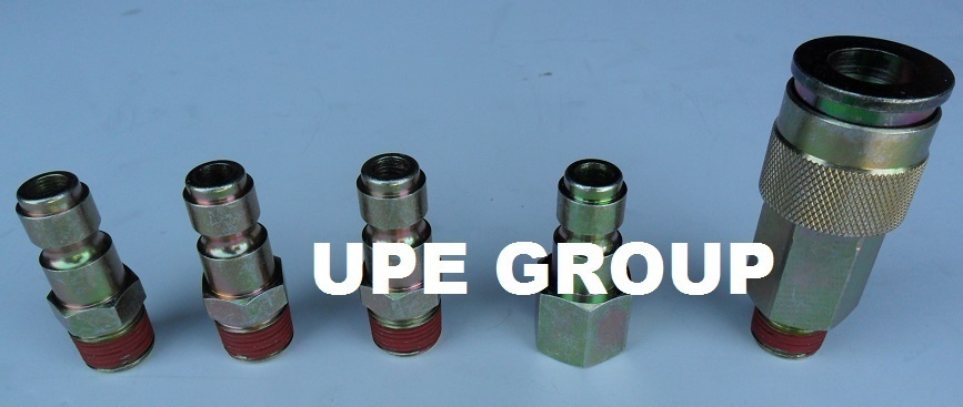 5 PACK HIGH FLOW STEEL 3/8" AIR QUICK COUPLER CONNECTOR DISCONNECT AD81