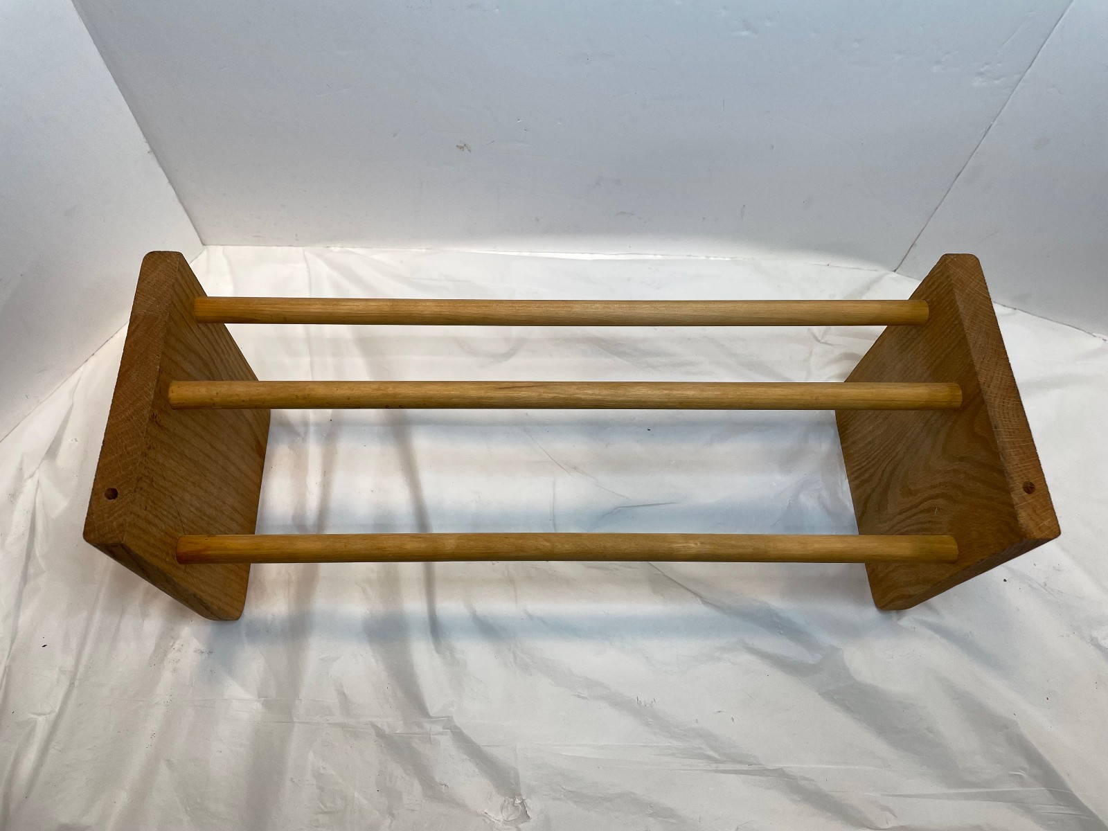 Vintage Wooden Tabletop Book Rack Stand Trough Desktop Organizer Shelf 18.75"