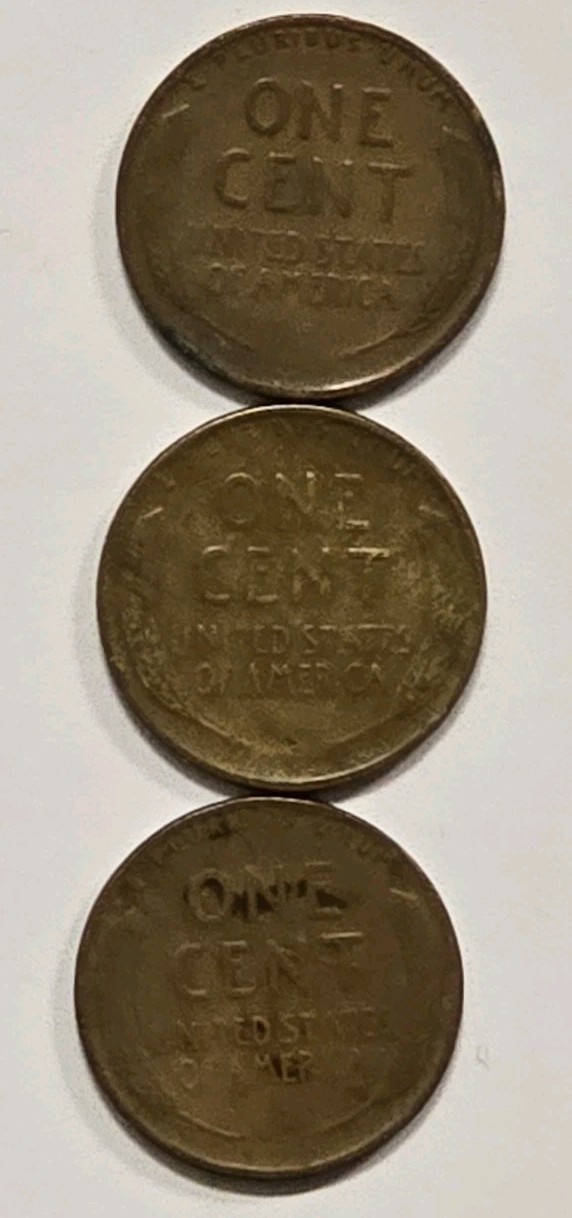 1323133P283 PHILLY MINT KEY DATE TRIO 1931-1933 WHEAT PENNIES LINCOLN CENT COINS