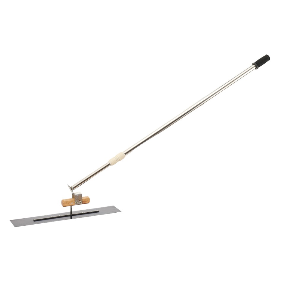 Long Handle Concrete Trowel Cement Surface Smoothing Tool w/ Finishing Shoes NEW