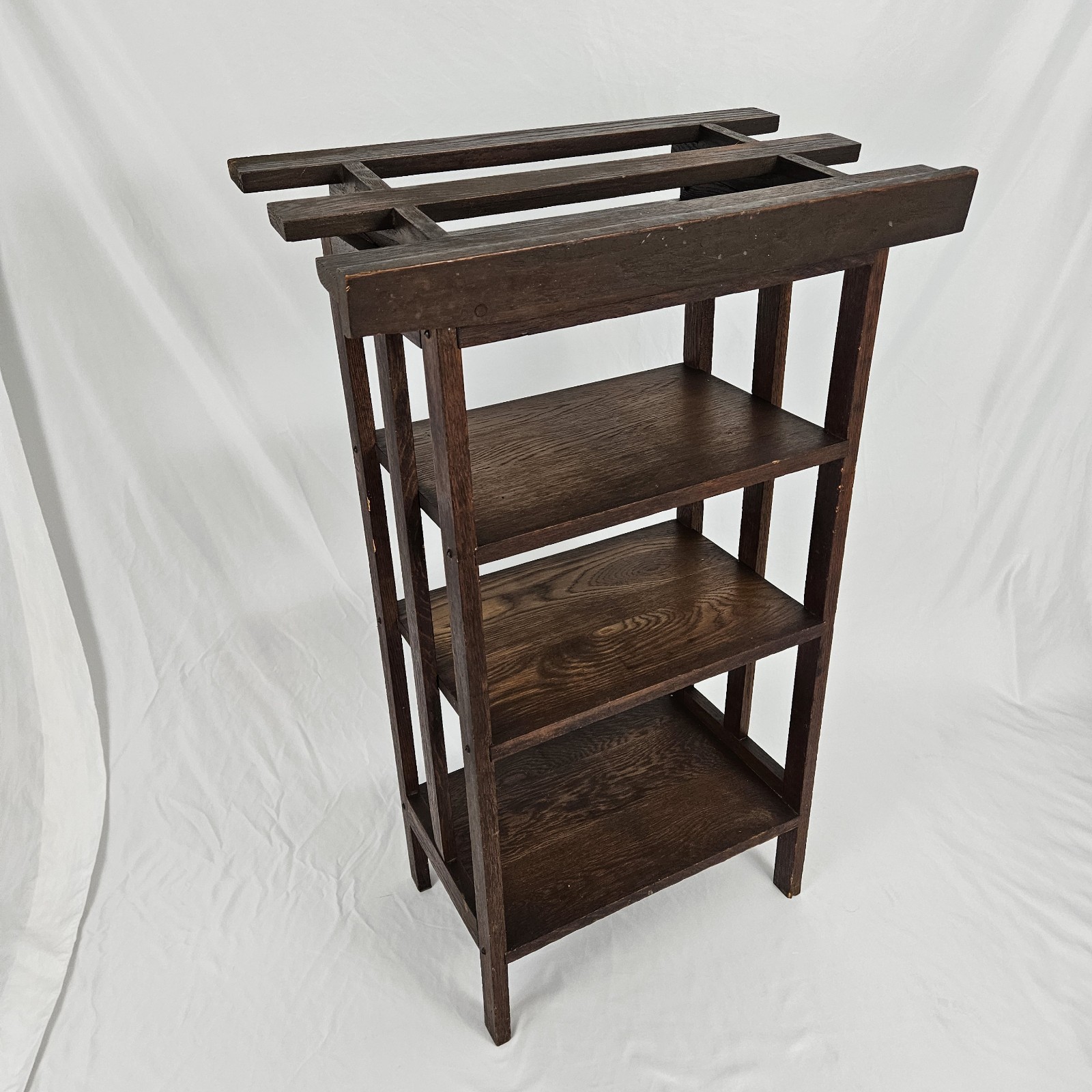 Antique Mission Oak Library Lectern Book Shelf Early 1900's Arts & Crafts