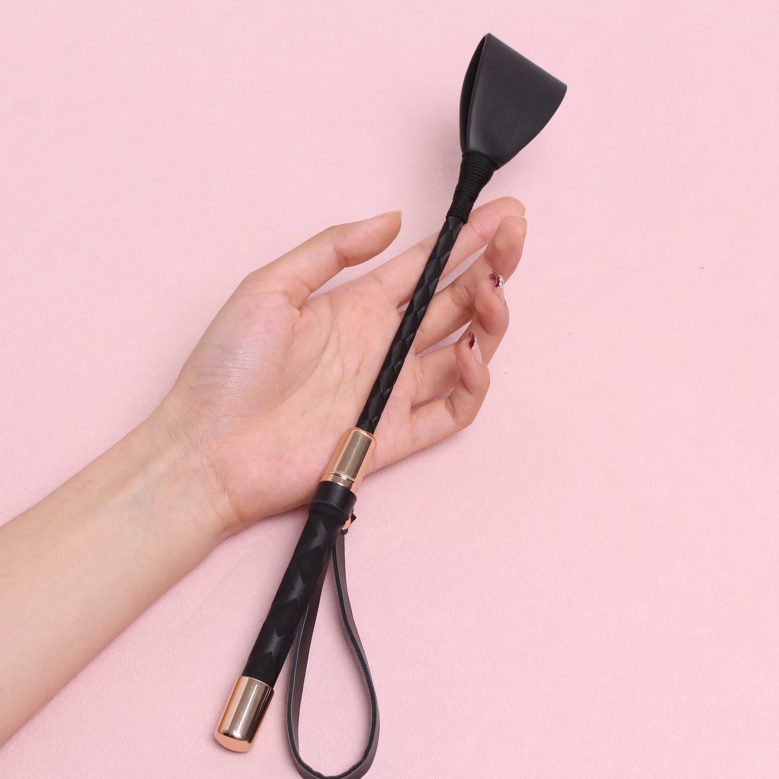 Short Riding Crop PU Leather Whip Flirt Flogger Slave BDSM Couple Games Roleplay