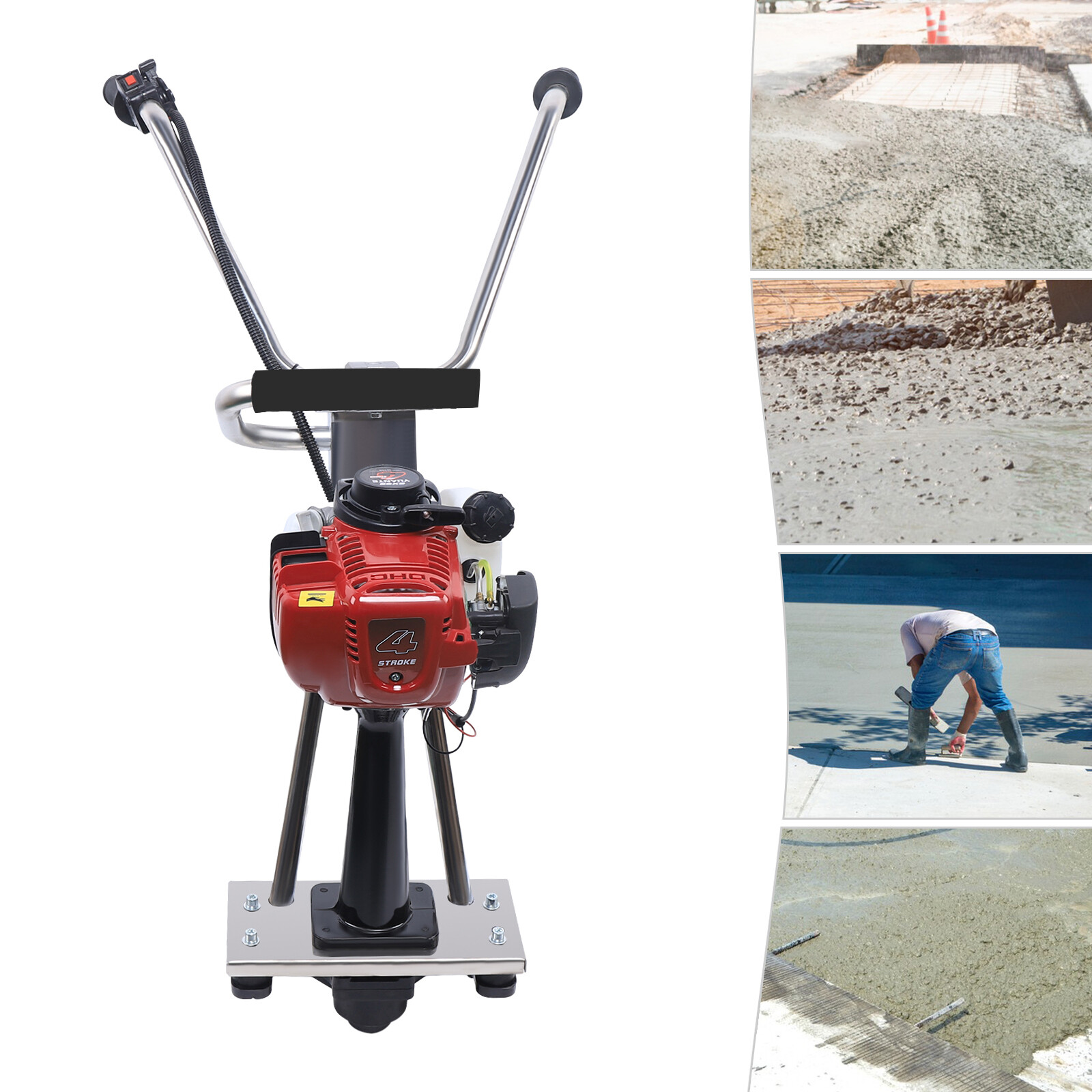 4 Stroke Gas Power Vibrating Concrete Power Screed Finishing Engine For 5m Ruler