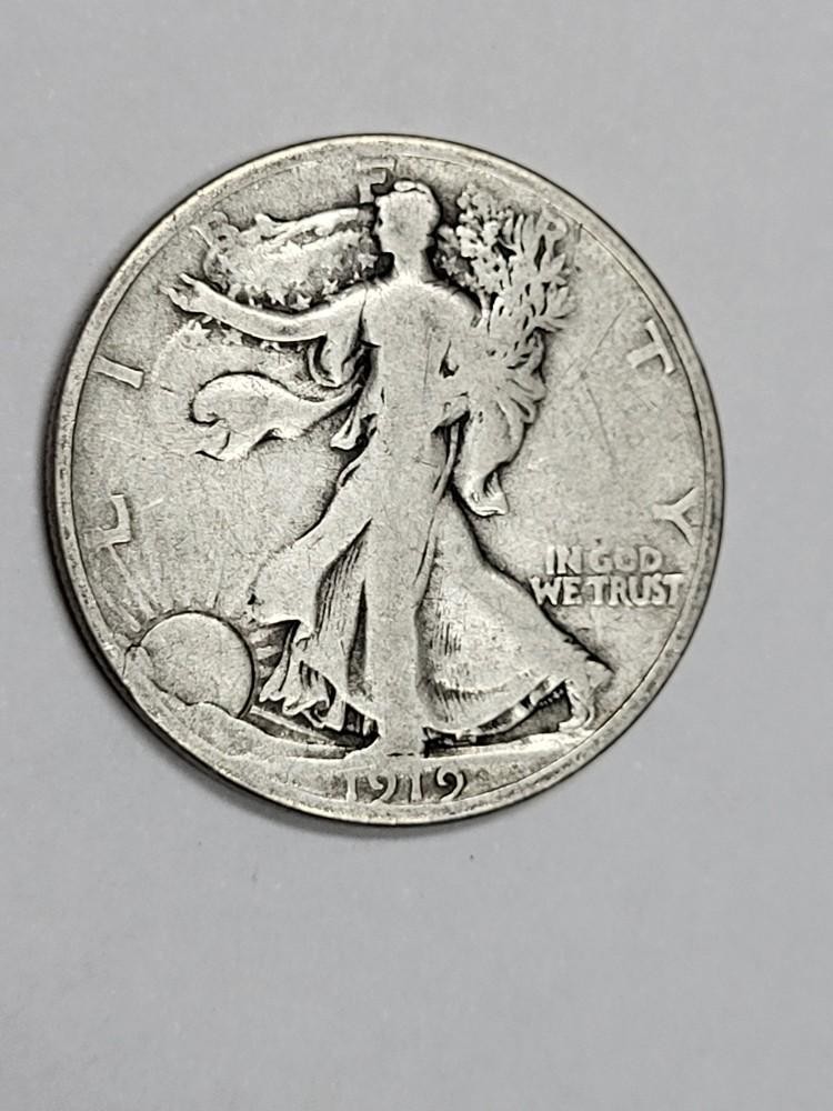 1919 D Walking Liberty Half Dollar Nice used coin