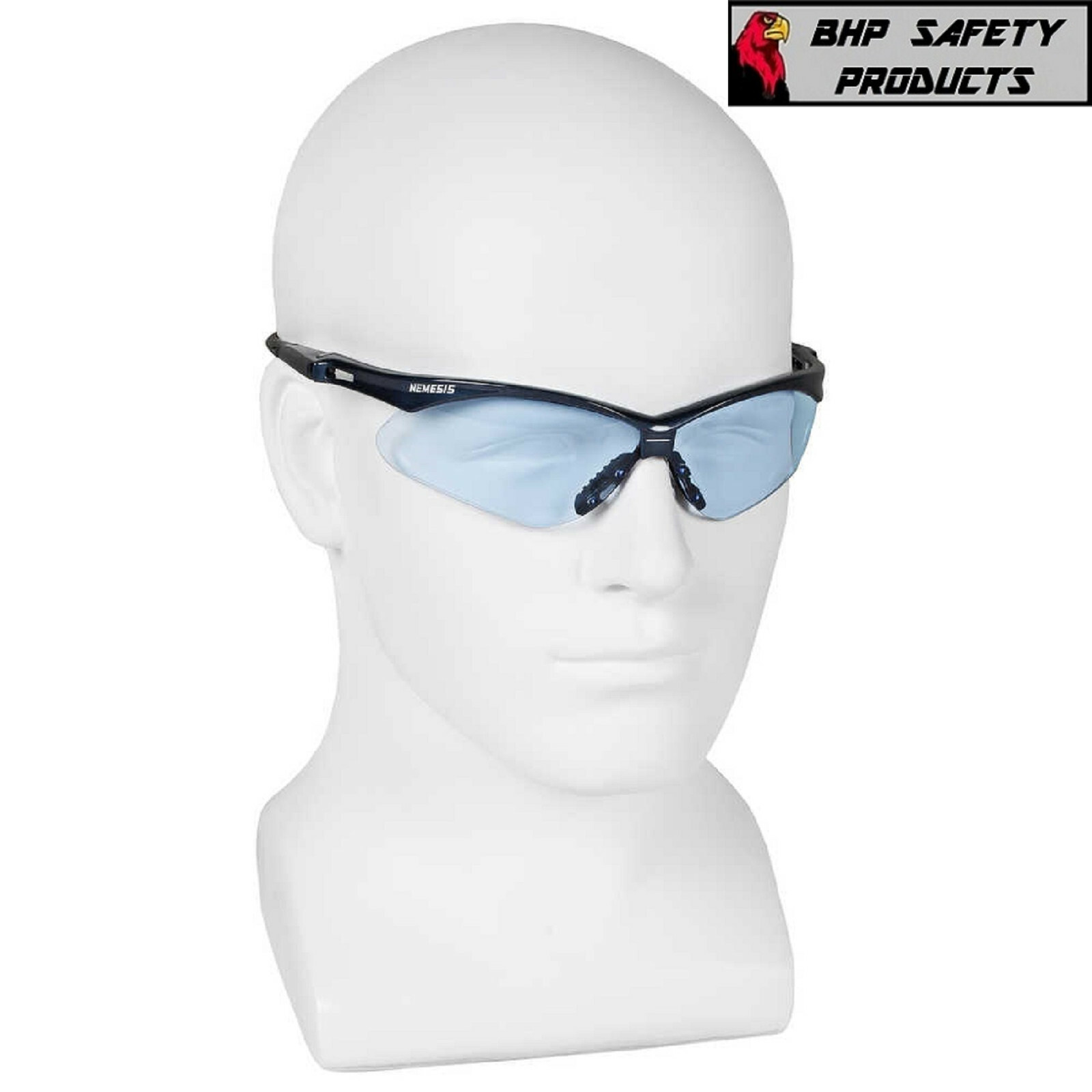 (3 PAIR) KLEENGUARD NEMESIS SAFETY GLASSES LIGHT BLUE LENS/BLUE FRAME 19639