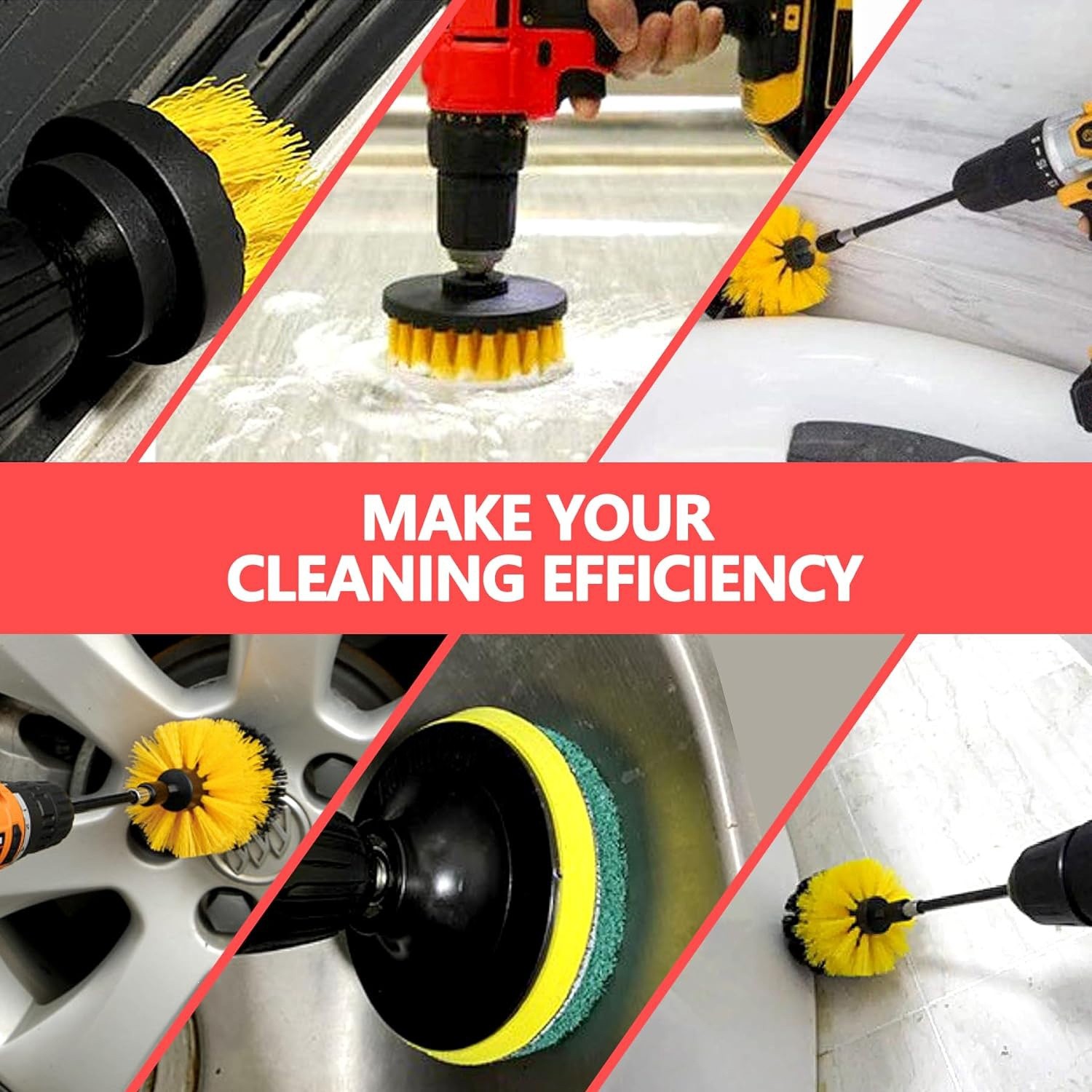 Clean 45-Piece Drill Brush Set Drill not include