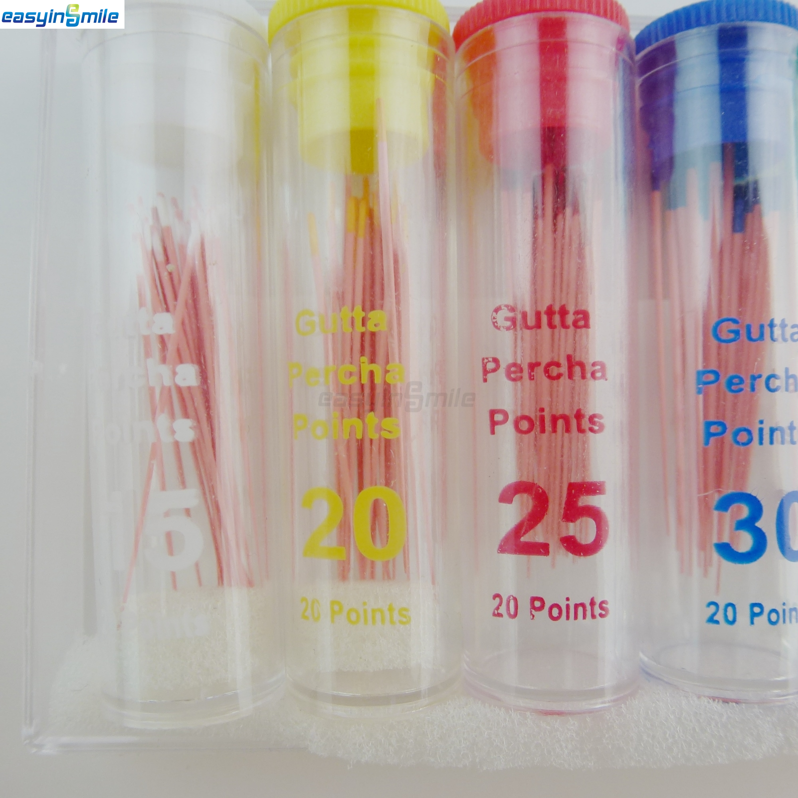 60/120 Pc Easyinsmile Dental Gutta Percha Points Endo.02/.04/.06 Taper 15#-80#