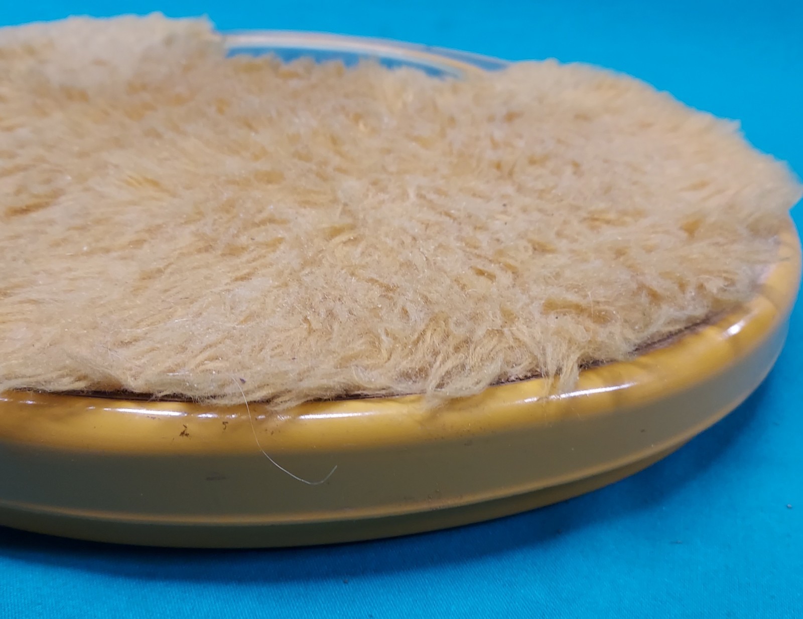 Vintage Bathroom Scale Bright Yellow SHAG Carpet / 1970's Oval