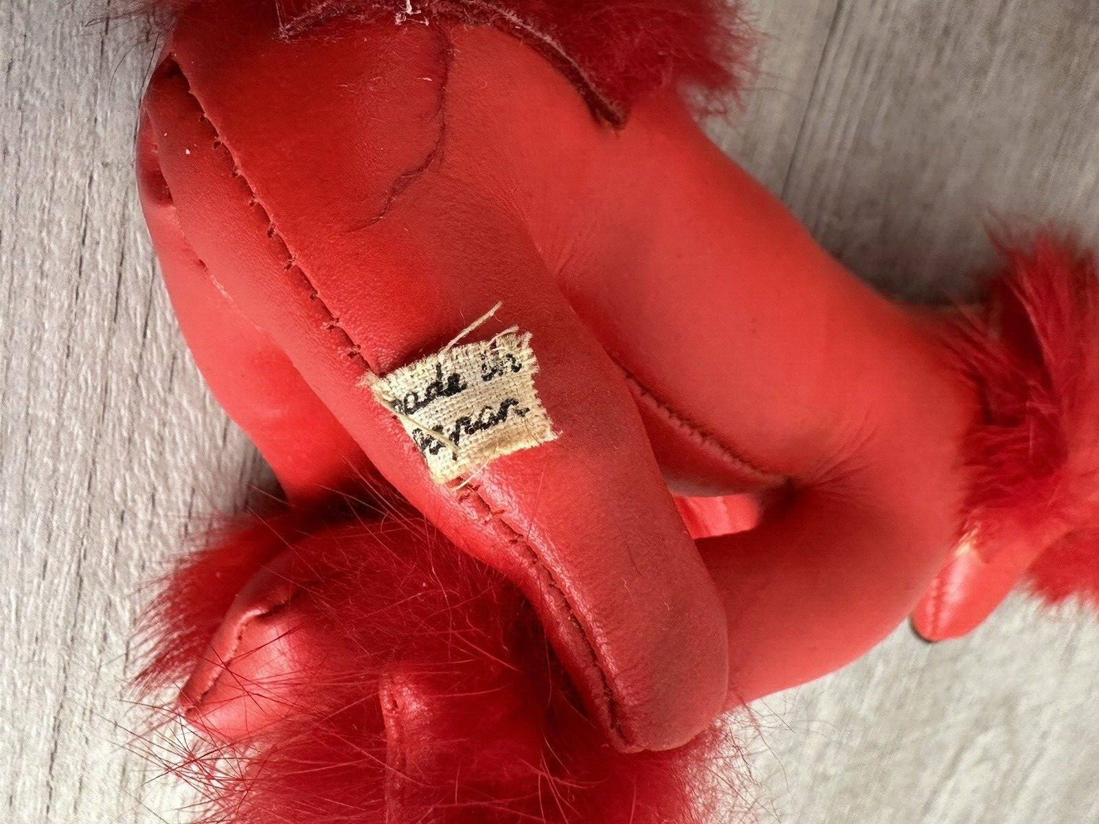 Lot of 2 VTG 1950-60s Childrens Toys Made in Japan Pink Elephant & Red Poodle