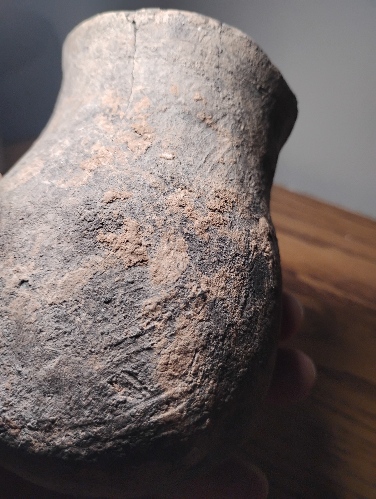 Ancestral Hohokum Corrugated Pottery Jar Intact New Mexico 1000+ Years