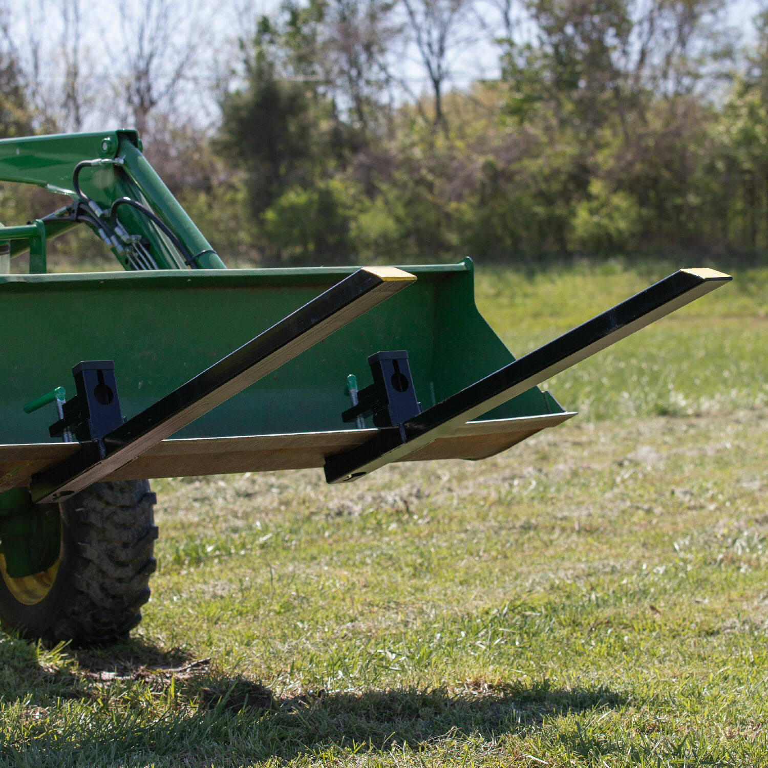 Titan Attachments Light-Duty 60" Clamp-on Pallet Forks, 46" x 3" Fork Length