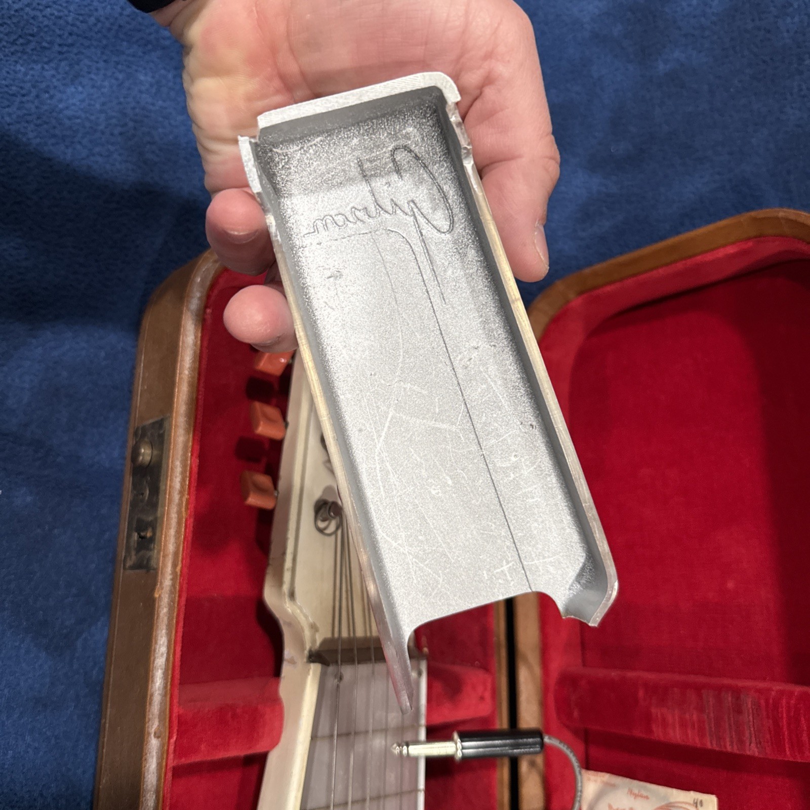 1953/52 Vintage Gibson Ultratone White/Coral Lap Steel Guitar w/ Case