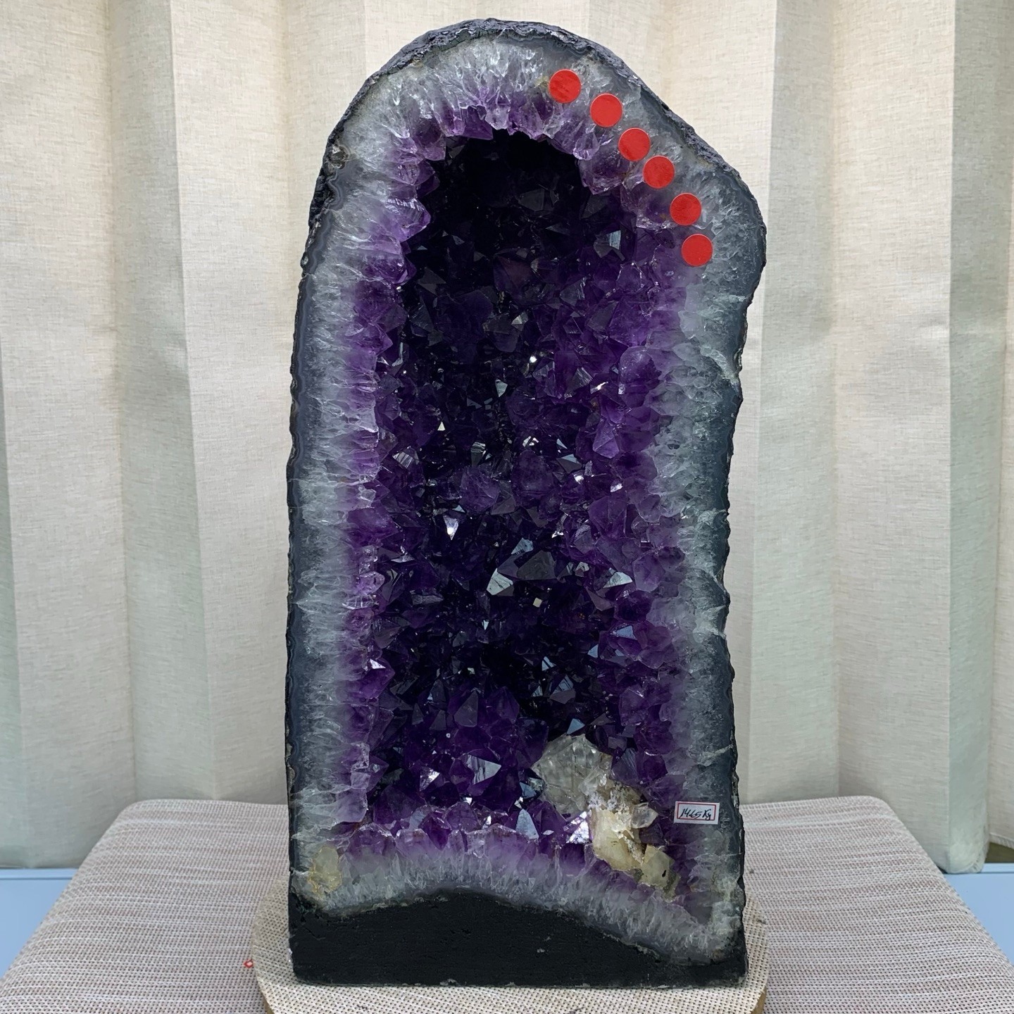 32LB Natural Amethyst Geode Quartz Crystal Cluster Cathedral Energy healing