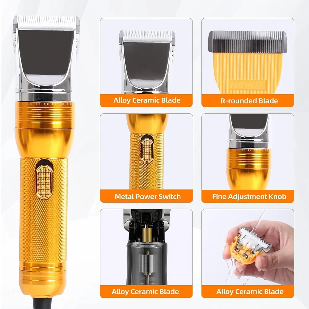 380W Heavy-Duty Pet Hair Trimmers Electric Professional Dog Grooming Clippers US