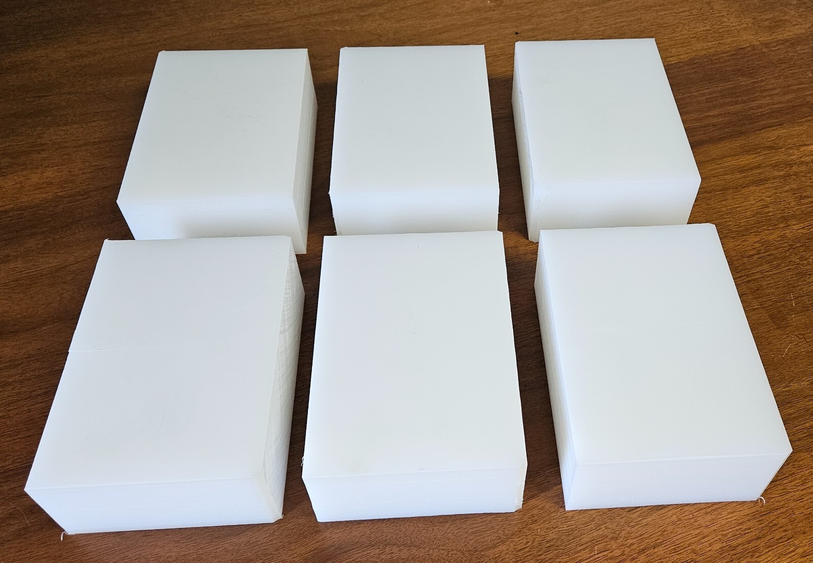 (QTY 6) UHMW Polyethylene Plastic 2-1/2'' x 5'' x 7'' (oversized) FREE SHIPPING